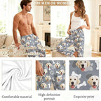 Custom Couple Pajama Pants Sock with Funny Face, Personalized PJ Anniversary Birthday Women Men Pants