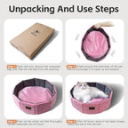 PJYuCien Premium Orthopedic Memory Foam Round Pet Bed for Large Cats, Small Dogs & Puppies - 20" Indoor Donut Cuddler with Non-Slip Bottom, Machine Washable, Supports Pets Up to 18 lbs, Pink