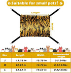 Jetec 2 Pack Cat Hammock for Cage, Catio Accessories Reversible Soft Cats Bed with Adjustable Straps and Hooks Double-Sided Linen and Fleece Hanging Hammock for Cats, Kitten(Zebra, Tiger Stripes,M)