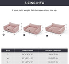 Bedsure ComfyFleece™ Cute Cat Couch for Pets - As Seen on TV on Good Day New York, Small Medium Dog Bed, Supportive Couch Bed for Small Dogs, 30 Inch, Blush Pink