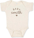 COUPLEHOODIES Personalized Baby Onesie Bodysuit – Custom Embroidery Gift for Pregnancy Reveal Baby Shower or First Grandchild