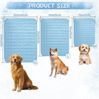 Dog Cooling Mat,2025 Upgrade Pet Cooling Mat for Dogs Cats,Summer Ice Silk Cool Mats & Sleeping Pad for Indoor or Outdoor,Perfect as Blanket for Kennel Sofa Bed Floor Car (Blue, Large, 26.7"x20.8")