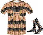 M YESCUSTOM Custom Funny Tshirts for Men Women Personalized Face Tshirt with Picture Customized Tee Gift for Dad Mom Husband
