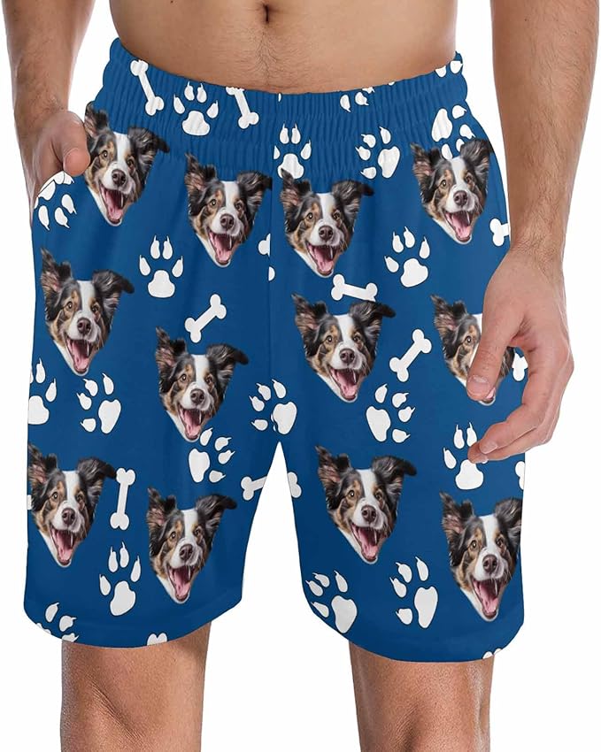 Custom Pajama Pants for Men, Personalized PJ Pants with Photos, Custom Mens Pajama Shorts, Gifts for Dad Husband