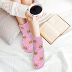 Personalized Ankle Socks with Face Custom Photo Socks Low Cut Ankle Socks Athletic Socks Valentine's Day Gifts for Women Men
