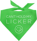 Can’t Hold My Licker Funny Drooler Dog Bandana (Lime Green, OS 1118)