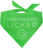 Can’t Hold My Licker Funny Drooler Dog Bandana (Lime Green, XS 1118)