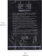 Amazon Basics Dog Poop Leak Proof Bags with Dispenser and Leash Clip, Unscented, 13" x 9", 900 Count (60 Rolls)