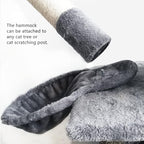 SHENGOCASE 14.6" Light Grey Nest Basket Lounger Hammock Bed for Cat Tree Tower Replacement, 5-Pack Hanging Toys, Cat Tree Accessories Hammock Attachment