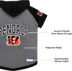 Pets First NFL Cincinnati Bengals Hoodie for Dogs & Cats. NFL Football Licensed Dog Hoody Tee Shirt, Medium. Sports Hoody T-Shirt for Pets. Licensed Sporty Dog Shirt (CIN-4044-MD)