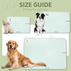 SOMOYA Dogs Cooling Mat Pet Cooling Pads Blanket Sleeping Kennel Mat,Washable Ice Silk Sleep Mat Pad Breathable for Large Dogs Cats (Green, Small (17.7x23.6 in))