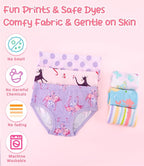 Girls and Toddlers 100% Cotton Underwear Tagless Soft Panties Size 2-3T,4-5T,6,8,10,12 (6-Pack)