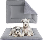 Dog Bed Mat, Crate Pad Reversible,Soft Kennel Pad, Washable Dog Crate Mat (Cool and Warm),Pet Sleeping Mattress for Small Medium Dogs XB009 (36''x23'',Grey)