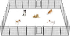 Dog Playpen 32 inch 28 Panels Indoor Outdoor Dog Pen for Medium/Small Dogs Heavy Duty Metal Dog Fence Outdoor for Yard, Puppy Playpen with Door Portable Pet Fence for RV Camping Yard