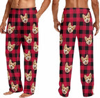 Custom Couple Pajama Pants Sock with Funny Face, Personalized PJ Anniversary Birthday Women Men Pants