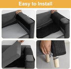 Cat Scratch Couch Protector,Cat Scratch Sofa Armrest Cover with Sisal Mat and Toy for Cats,Sofa Scratcher Furniture Protector 23.6’’L*19.7’’W (Black/Left Hand)