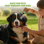 Poodle Grooming Comb - Metal Dematting Comb with Long & Short Stainless Steel Teeth for Removing Matted Hair & Knots, Safe and Gentle for Dogs & Cats (Green)
