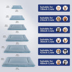 Dog Bed Mat, Crate Pad Reversible,Soft Kennel Pad, Washable Dog Crate Mat (Cool and Warm),Pet Sleeping Mattress for Small Medium Dogs XB009 (48''x30'',Blue)