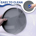 4 PCS Thickened Pet Silicone Food Mat, Nonslip Waterproof Cat Dog Feeding Bowl Mats with Raised Edges for Food and Water Prevent Spills, Round Eating Tray for Floors, Puppy Kitten, 10'' x 10''