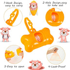 40 Pack Bone Shaped Poop Bag Dispenser Pet Waste Disposal Bag Dispenser (Random Color)
