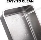 Stainless Steel Litter Box XLarge,XL Metal Cat Litter Box,Cat LitterBox Easy to Clean,Stainless Steel LitterBox for Large/Medium Cats,No Stick No Smell
