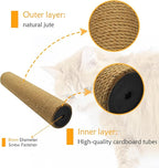 4 Pcs Cat Scratching Post Replacement for Indoor 15.7 x 3.1 Inches Cats Tree Replacement Parts Natural Jute Pole Part Cat Scratch Posts Refill with M8 Screws Spare Cat Furniture Accessories