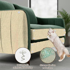 Cat Scratching Mat, 118" x 15.9" Trimmable Self-Adhesive Cat Scratch with 10 Screws 10pcs Adhesive Tape, Furniture Protector, DIY Cats Scratch Mat for Indoor, Wall, Doors, Couch and Cat Tree Shelves