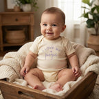COUPLEHOODIES Personalized Baby Onesie Bodysuit – Custom Embroidery Gift for Pregnancy Reveal Baby Shower or First Grandchild