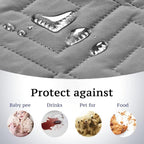 H.VERSAILTEX Reversible Sofa Slipcover Furniture Protector Water Resistant 2" Elastic Straps Sofa Cover Couch Covers Pets Fit Sitting Width Up to 78" (Oversized Sofa: 86" x 132", Light Grey/Beige)