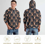 Artsadd Custom Face Unisex athletic Pockets Sweatshirt Loose Hoodie Custom Christmas Long Sleeve Sweatshirt Hooded Pullover