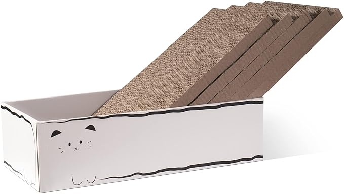 Cat Scratcher, 17.3"L x 7.9"W x 4.7"H, Reversible Design for Double Service Life