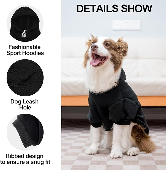 EXPAWLORER Valentine's Day Dog Hoodie-Soft and Warm Dog Sweaters, Pet Clothes Autumn Winter Coat Sweatshirt with Cute But Crazy Print for Puppy,Cat, Small Medium Large Dogs