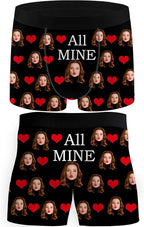 M YESCUSTOM Custom Faces Funny Short Briefs Gift for Husband Underwear