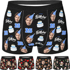 Personalized Underwear for Men with Face Custom Face Boxers Customized Boxer Briefs Funny Gifts for Him Husband Boyfriend