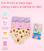 Girls and Toddlers 100% Cotton Underwear Tagless Soft Panties Size 2-3T,4-5T,6,8,10,12 (6-Pack)