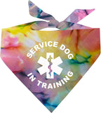 Service Dog in Training Dog Bandana (Rainbow Scrunch, OS 289)