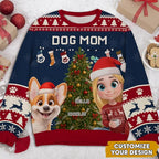 Wrappiness A Girl And Her Dog Christmas Sweatshirt - Cozy Unisex Fit Custom Shirt - Cute for Women Pet Lovers