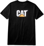 CAT Men's Trademark T-Shirts with Shape-Retention Rib Trim Spandex, Tagless Neck, and Cat Logo on Left Chest