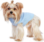 Stretchy Cat Sweater - 17 Colors & 6 Sizes | Snug Winter-Ready Knit for Boy/Girl Cats & Kittens(Blue, Medium)