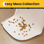 Silicone Dog Food Mat with Side Pocket & Hook Hole, Soft Raised Edges, Easy Clean Waterproof Non-Slip Pet Feeding Mat for Cats and Dogs Water Bowl, Pets Accessories(18"x12",Natural Tan)