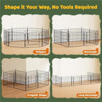 Yaheetech Expandable Dog Playpen, 16 Panel 20 inch Puppy Playpen with Door Indoor/Outdoor Pet Fence for Small Medium Dogs