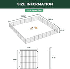 FXW MiniPaws Unleashed Dog Playpen, Expandable & Portable Design for Yard, RV Camping and Indoor Use, for Puppies and Small Dogs, 24-inch 32 Panels