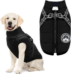 PETCARE Winter Dog Coat with Harness Built in Waterproof Dog Jackets Warm Pet Fleece Vest Windproof Snow Jacket Snowsuit Reflective Dogs Cold Weather Coats for Puppy Small Medium Large Dogs Cats