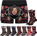 M YESCUSTOM Custom Faces Funny Short Briefs Gift for Husband Underwear