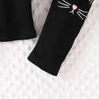 4-8T Toddler Girl Clothes Cat face print Short Sleeve Top+Pants Outfits Girl Spring and summer 2-Piece Set