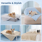 Cooling Blanket for Large Dogs - High Q-MAX 0.4+ Cold Washable Pet Blanket, Travel Soft Dog Summer Essentials, Grey, 40"x50"
