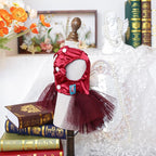 Fashion Sweet Puppy Dog Blingbling Princess Skirt Pet Dog Lace Cake Camisole Tutu Dress J-red L