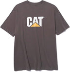 CAT Men's Trademark T-Shirts with Shape-Retention Rib Trim Spandex, Tagless Neck, and Cat Logo on Left Chest