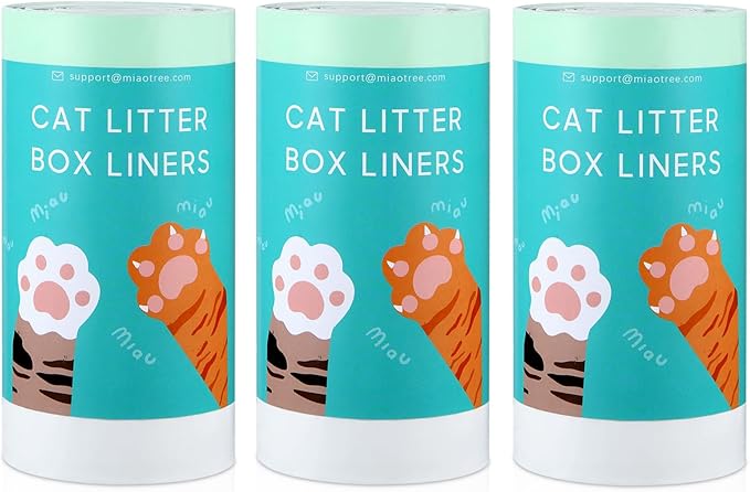 Cat Litter Box Liners, 30 Count - 41" x 19" Large Extra Durable Litter Pan Bags with Drawstring - Heavy Duty Liner Bags for Pet Litter Tray (Unscented)