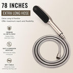 G-Promise 3 Mode Dog Shower Attachment with Pause Mode, Dog shower Sprayer with 78 Inches Stainless Steel Hose, Metal Diverter, Adhesive Holder, for Fast and Easy Dog Bathing and Cleaning